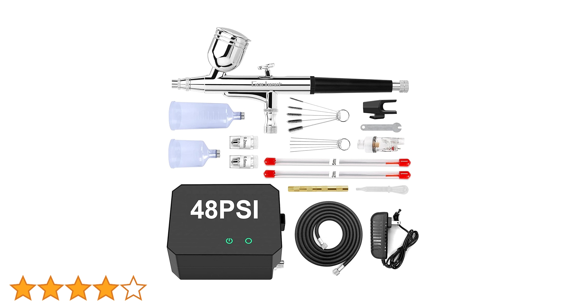 エアブラシ コンプレッサー 40PSI ミニ 2024年新型 3段階圧力制御